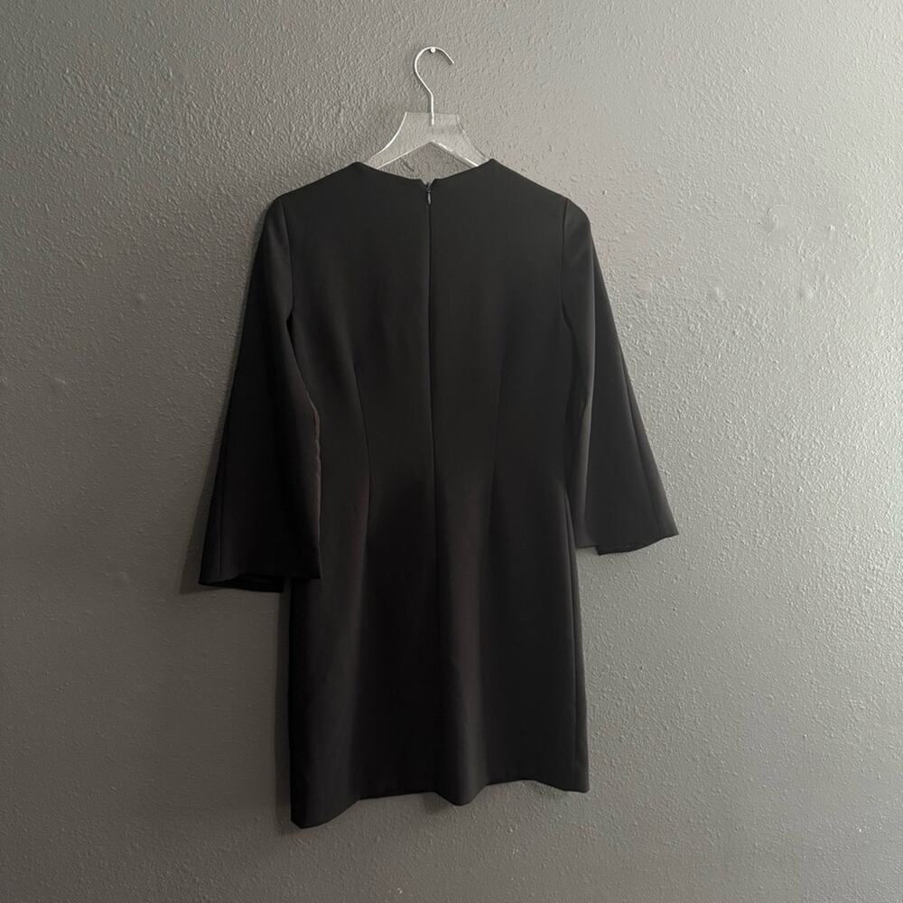 Tahari ASL Black Cape Sleeve Dress Size 4 - Picture 4 of 8
